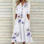 Decorative Dress Fine Workmanship Polyester V Neck Printed Party Dress for Summer