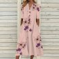 Decorative Dress Fine Workmanship Polyester V Neck Printed Party Dress for Summer