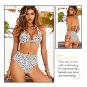 New Style Printed High Waist Split Bikini Swimsuit Women Sexy