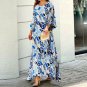 European American Women's Summer New Style Loose Large Size Printed Long-Sleeved Top High Waist Long