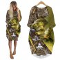 3D Digital Carp Print Long Sleeve Dress Casual Women's Clothing
