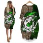 3D Digital Carp Print Long Sleeve Dress Casual Women's Clothing
