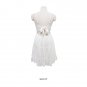 Sexy Hollow Stitching V-Neck Sling Dress Seaside Vacation Off-The-Shoulder Be