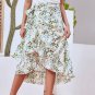Skirts Sweet Breathable Summer Large Hem Textile-printing Slit Design Long Skirts for Date