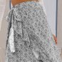 Skirts Sweet Breathable Summer Large Hem Textile-printing Slit Design Long Skirts for Date