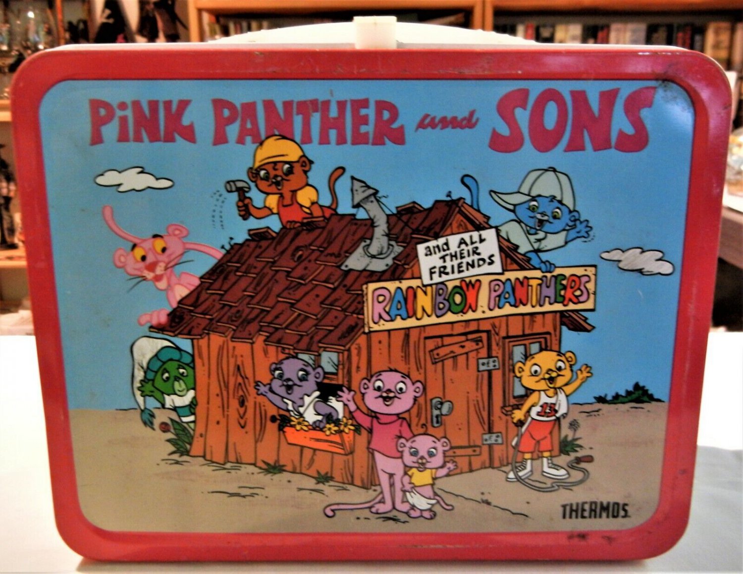 Vintage Pink Panther & Sons Metal Lunch Box No Thermos (1984) Good