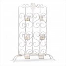 White Iron Candleholder Stand - 37429