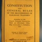 Constitution Rules Brotherhood Railroad Trainmen 1925