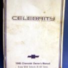 1985 Chevrolet Chevy Celebrity Owners Manual
