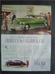 1946 Packard Magazine Tear Sheet Advertisement Ad
