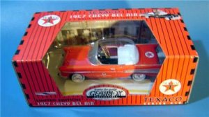 TEXACO PEDAL CAR 1957 CHEVY BEL AIR #10 RED MIB