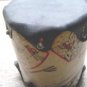 Vintage Toy Drum Indian Design Black Rubber Ends
