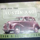 Vtg 1950s Auston A40 Devon Dorset Auto Sedan Brochure