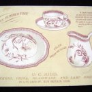 1887 A D Judd New Britain Ct Crockery China ~Trade Card