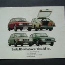 Saab 99 Auto Car Dealer Showroom Brochure