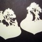 (2) Valentine Die Cuts Victorian Man & Woman Germany