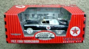 TEXACO PEDAL CAR 1956 FORD THUNDERBIRD BLACK #11 MIB
