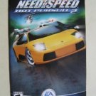 Booklet Manual ONLY for Hot Pursuit 2 Need For Speed EA