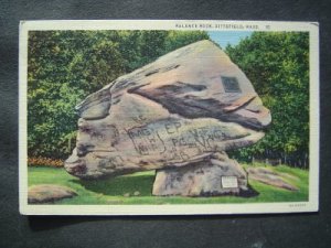 Balance Rock  Pittsfield  Mass  Post Card