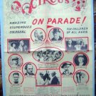 Rare 1954 Circus On Parade Advertising Program Flyer