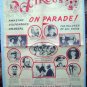 Rare 1954 Circus On Parade Advertising Program Flyer