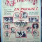 Rare 1954 Circus On Parade Advertising Program Flyer