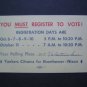 1952 Eisenhower Nixon You MUST To Vote Political Card