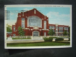 C T Plunket Junior High School  Adams Mass  Post Card