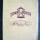 1950s TOWN HOUSE Restaurant Menu Macris Boston Mass Ex
