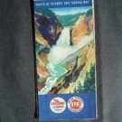 1956 CHEVRON Gasoline Road Touring Map Wyoming