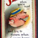 1910 TUCKS SMILE Dwig ~ artist signed Comic Postcard