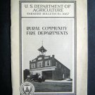 1931 Rural Community Fire Departments Farmers Bulletin