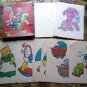 Trace and Color Set Colored Pictures Saalfield 1950