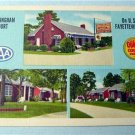 Buckingham Court Fayetteville, N C Linen Postcard