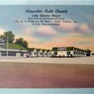 Assunto's Auto Court Lake Charles,  La. Linen Postcard