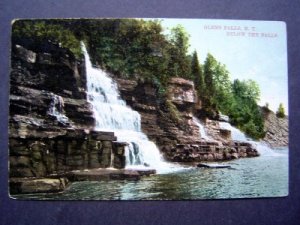Glenns Falls Below The Falls  N Y Postcard