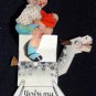 Vintage Valentine Card Mechanical, Boy Riding a Rocking