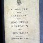 1920 Engineers Fireman Hostlers Schedule Agree Railroad