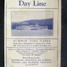 1930 Hudson River Steamer Day Line Fares & Time Table