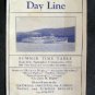 1930 Hudson River Steamer Day Line Fares & Time Table
