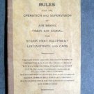 1930 NEW YORK CENTRAL Air Brakes Air Signal Rules Book