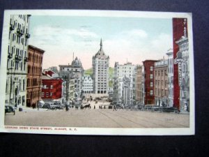 Looking Down State Street Albany New York Postcard