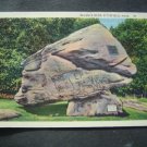 Balance Rock  Pittsfield  Mass  Postcard