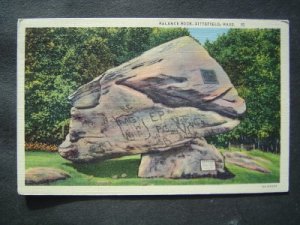 Balance Rock  Pittsfield  Mass  Postcard