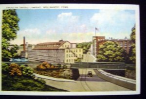 Early 1944 American Thread Co Willimantic Conn Postcard