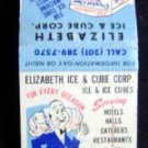 Elizabeth Ice & Cube Corp New Jersey Matchbook