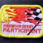 Pinewood Derby Participant Boy Scout BSA Patch 3" Checkered Flag Design