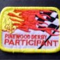 Pinewood Derby Participant Boy Scout BSA Patch 3" Checkered Flag Design