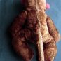 Vintage Monkey 13" Brown Plush Stuffed Animal Figure Plastic Face