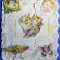 Antique  Victorian Die Cut Paper Lace Pop Up Valentine Card  NICE